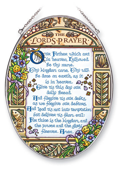 Amia 41247 The Lords Prayer Large Oval Suncatcher Glass $27.99