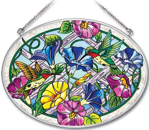 Amia 41715 The Lattice Gate Large Oval Suncatcher Glass $27.99