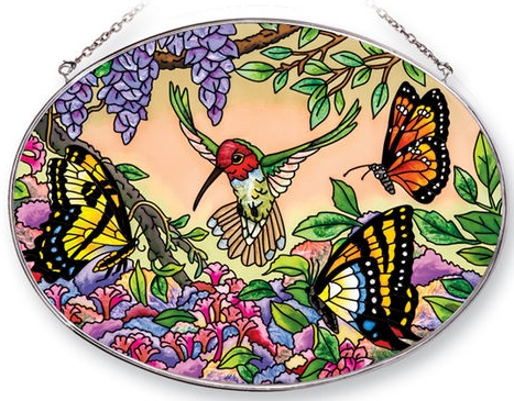 Amia 42051 In Flight Large Oval Suncatcher Glass  $27.99