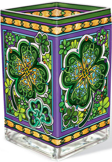 Amia 42369 Emerald Isle Rectangular Vase Votive Holder Glass $50.99