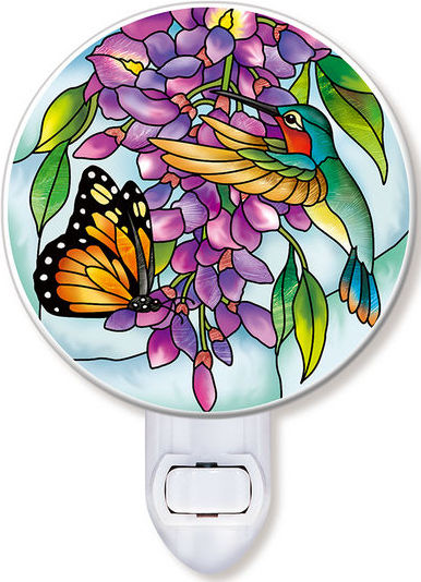 Amia 42619 Wistful Wisteria Playmates Nightlight Glass $20.99