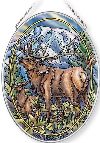 Amia 42673 May Your Heart Be Noble Medium Oval Suncatcher Glass $21.99