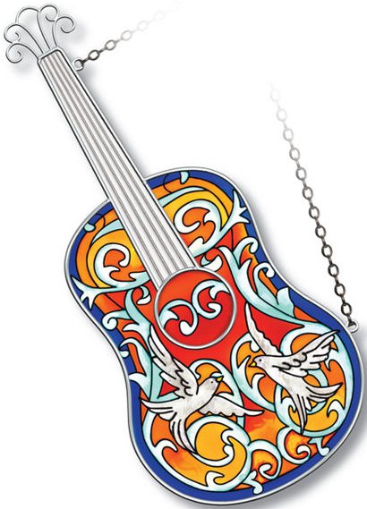 Amia 5215 Spanish Guitar Instrument Suncatcher Glass  $120.99