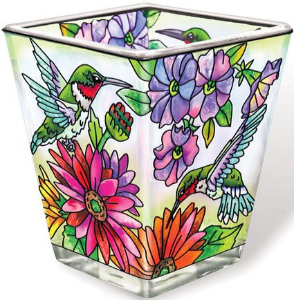 Amia 5241 Hummingbird Garden N Bloom Petite Votive Holder Glass  $19.99