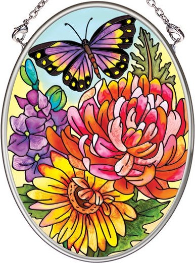 Amia 5645 Indian Summer Small Oval Suncatcher Glass  $14.99