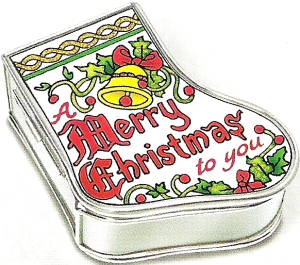 Amia 5899 Merry Christmas Stocking Jewelry Box Glass $13.99
