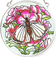 Amia 6145 Large White Small Circle Suncatcher Glass $14.99