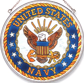Amia 7128 Navy Large Circle Suncatcher Glass $25.99