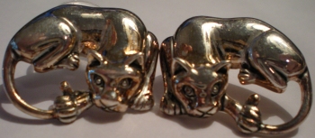 Jewelry - Fashion E-WC9 Panther Pierced Earrings Silver Plate Various Countries $9.99