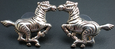 Jewelry - Fashion EARZebraSilv er1 Zebra Pierced Earrings Silver Plate Various Countries $12.99