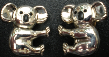 Jewelry - Fashion LB234026 Koala Clip Earrings Silver Plate Various Countries $9.99