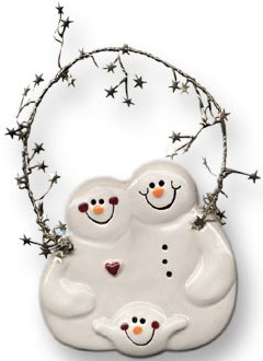 August Ceramics 2080 with 1 snowball Ornament Ceramic United States $9.49