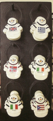 August Ceramics 2099IND India Flag Ornament Ceramic United States $9.49