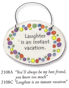 August Ceramics 2108A Verse: Click Photo Disk Hanger Ceramic United States $9.49