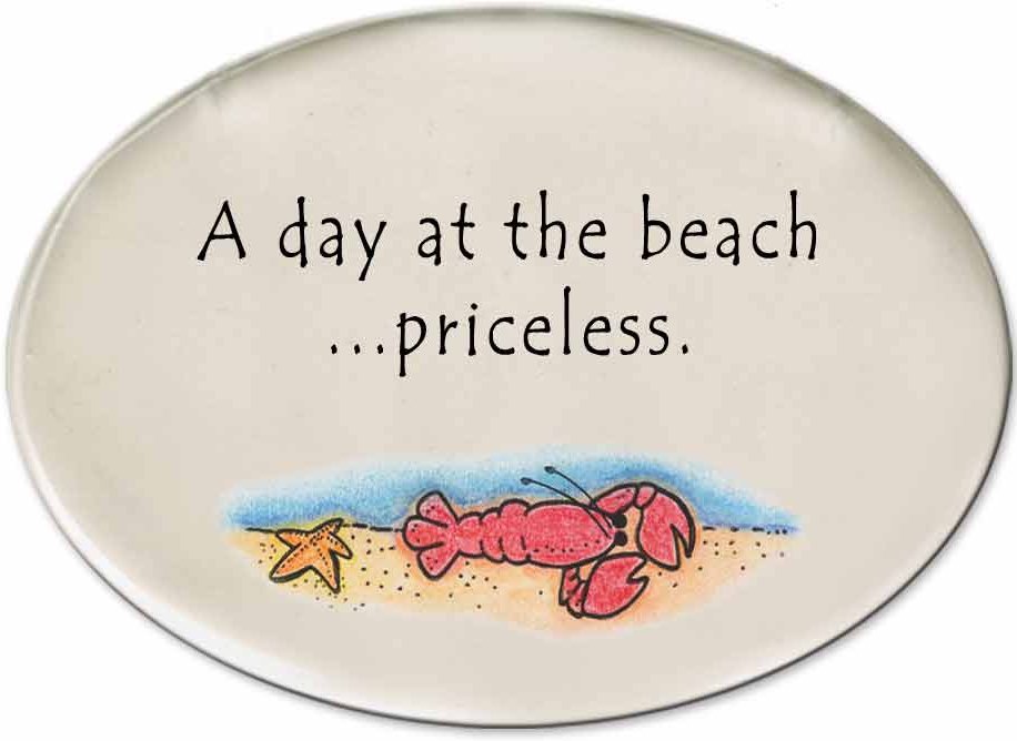 August Ceramics 3129B Lobster in sea A day at the beach... priceless Disk Magnet Ceramic United States $9.49