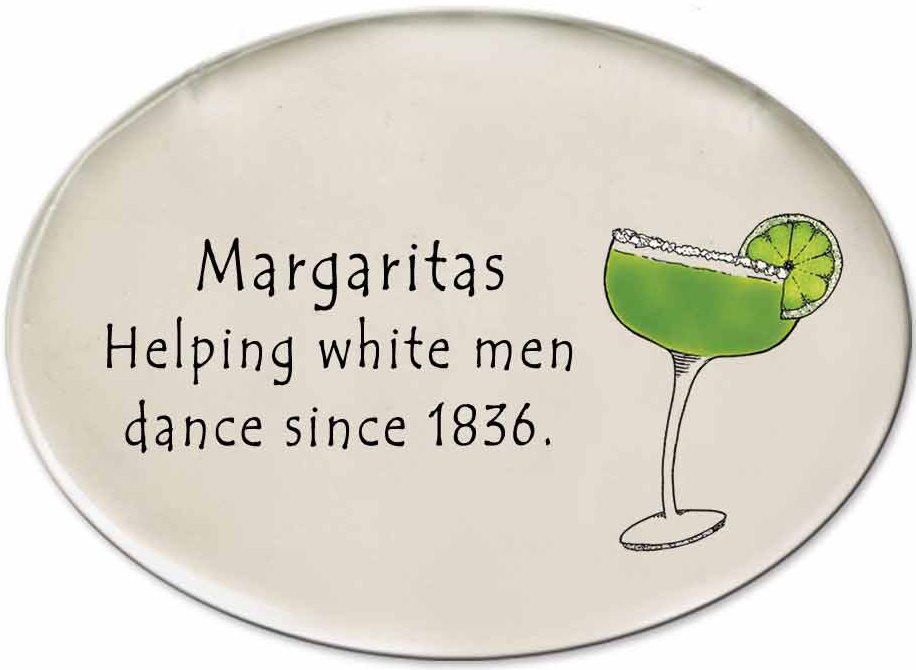 August Ceramics 3156E Margarita glass Margaritas helping white... Magnet Ceramic United States $9.49