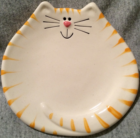 Special Sale 5027WY August Ceramics 5027WY Dish Cat White Yellow $13.49