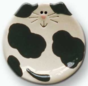 August Ceramics 5030B Spots Black Soapdish Ceramic United States $14.49