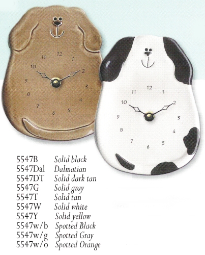 August Ceramics 5547WG Gray spots Clock Ceramic United States $22.99