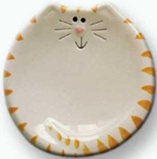 August Ceramics 6027WY Tiger Yellowith White Tea Bag Holder Ceramic United States $8.99