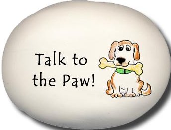 August Ceramics 8158O Dog Talk to the paw. Mini Rock Ceramic United States $10.99