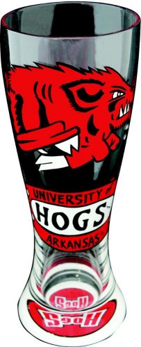 Collegiate Gifts 80101 Set of 6 Arkansas Razorbacks Pilsner Glasses $149.99