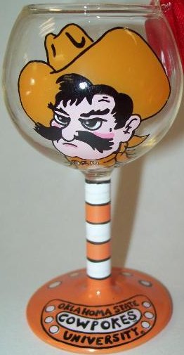 Collegiate Gifts 80145 Set of 6 Oklahoma State Cowboys Wine Glass Ornaments $72.99