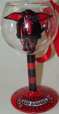 Collegiate Gifts 80155 Set of 2 Texas Tech Red Raiders Wine Glass Ornaments $27.98