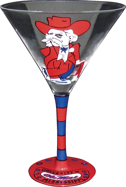 Collegiate Gifts 80194 Set of 2 Mississippi Rebels Martini Glasses $0.00