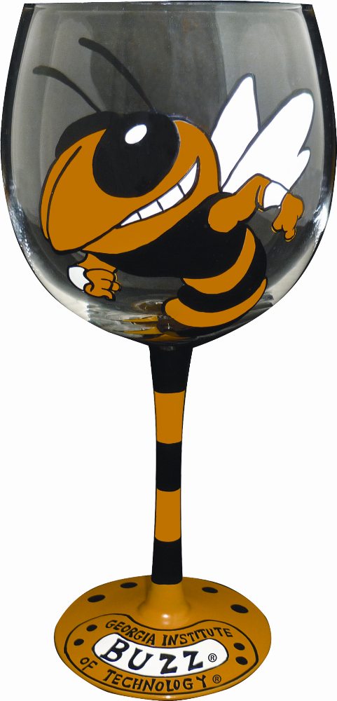 Collegiate Gifts 80212 Set of 2 Georgia Tech Yellow Jackets Wine Glasses   $0.00
