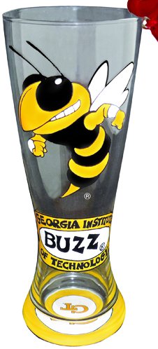 Collegiate Gifts 80216 Set of 6 Georgia Tech Yellow Jackets Christmas Pilsner Glass Ornaments $72.99