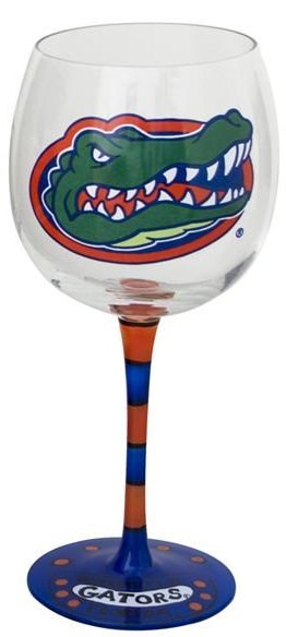 Collegiate Gifts 80272 Set of 6 Florida Gators Gator Head Wine Glasses $149.99