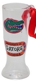 Collegiate Gifts 80276 Set of 6 Florida Gators Gator Head Christmas Pilsner Glass Ornaments $72.99