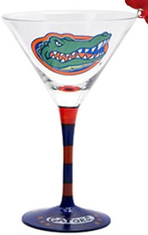 Collegiate Gifts 80277 Set of 6 Florida Gators Gator Head Christmas Martini Glass Ornaments $72.99