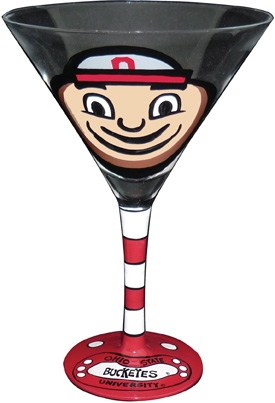 Collegiate Gifts 80354 Set of 2 Ohio State Buckeyes Martini Glass Ornaments $0.00