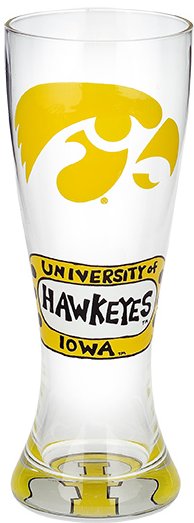 Collegiate Gifts 80361 Set of 6 Iowa Hawkeyes Pilsner Glasses $149.99