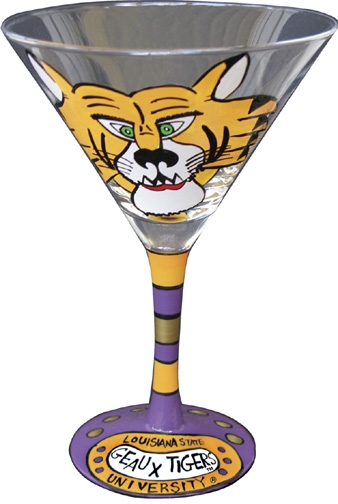 Collegiate Gifts 80604 Set of 6 Louisiana State Tigers Martini Glasses $149.99