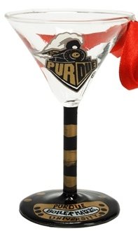 Collegiate Gifts 80637 Set of 6 Purdue Boilermakers Christmas Martini Glass Ornaments $72.99