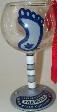 Collegiate Gifts 80705 Set of 2 North Carolina Tarheels Wine Glass Ornaments $0.00
