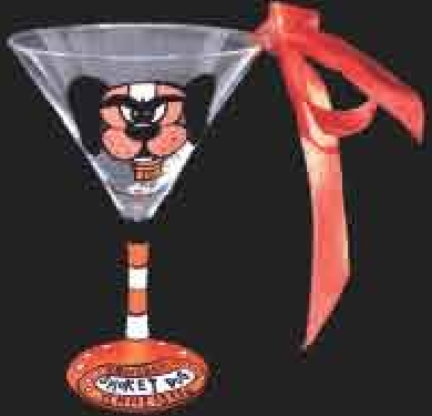 Collegiate Gifts 80807 Set of 6 Tennessee Volunteers Martini Glass Ornaments $72.99