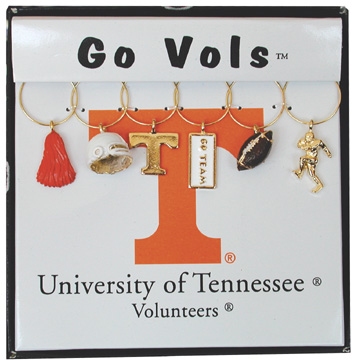 Collegiate Gifts 81801 Set of 2 Tennessee Volunteers Painted Glassware Charms $40.99