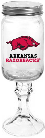 Collegiate Gifts 84101 Set of 6 Arkansas Razorbacks All American Redneck Wine Glasses $132.99