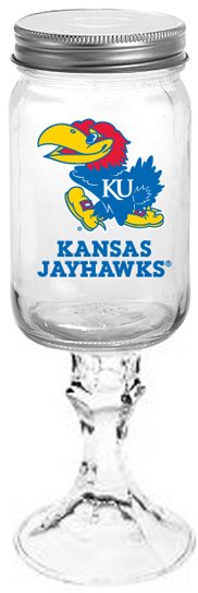 Collegiate Gifts 84161 Set of 6 Kansas Jayhawks All American Redneck Wine Glasses $132.99