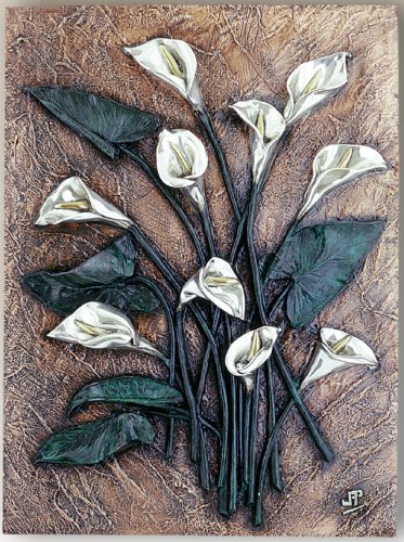 D'Argenta 2003 Calla Lilies by Javier Arenas Limited Edition 500 Item 2003 Silver Plated Sealed Mexico $4922.00