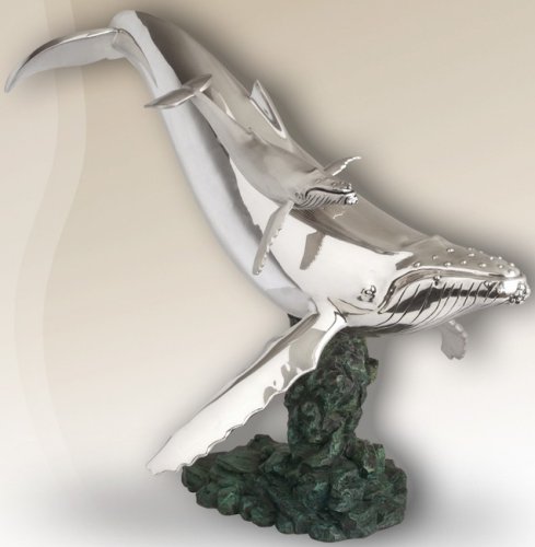 D'Argenta 2512 Whale by Manuel Alvarado Limited Edition 500 Item 2512 Silver Plated Sealed Mexico $6838.00
