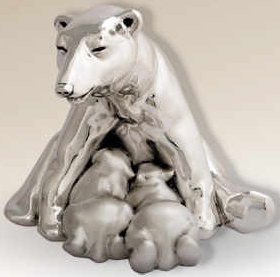 D'Argenta 7003 Polar Bear by Cristina Zamora Limited Edition 500 Item 7003 Silver Plated Sealed Mexico $3274.00