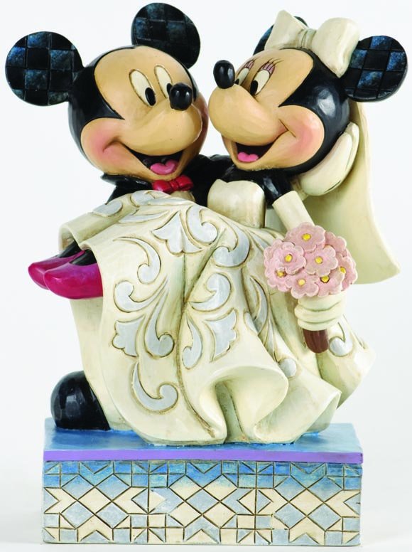 Jim Shore Disney 4033282 Mickey and Minnie Wedding Stone Resin $50.99