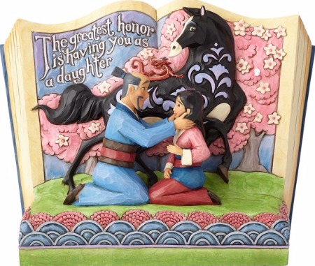 Jim Shore Disney 4059729 Mulan Story Book Stone Resin $65.99