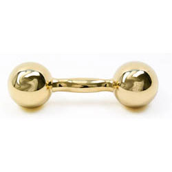 Chiming Spheres 2RTG Gold Barbell Rattle German Silver $200.99