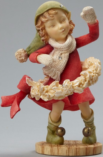 Heart of Christmas 4046837 Elf with Wreath   $18.99